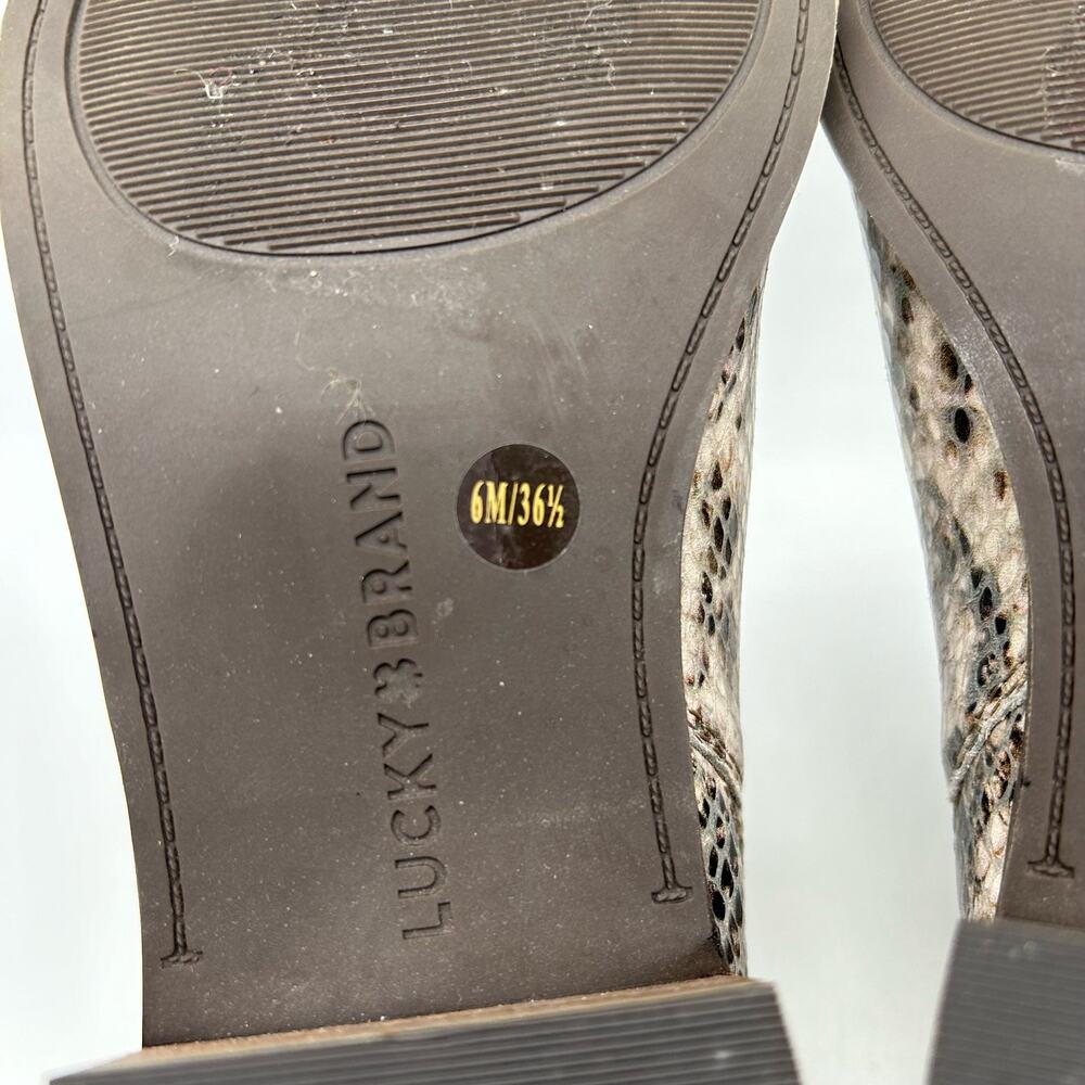 Lucky Brand Women's Bootie Shootie Zip Up Snake Skin Print Size 6M / 36 1/2 - Picture 11 of 11